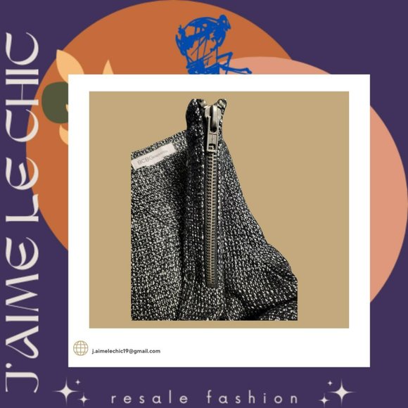 BCBGeneration Black & White Flare Bottom Skirt - Picture 3 of 3